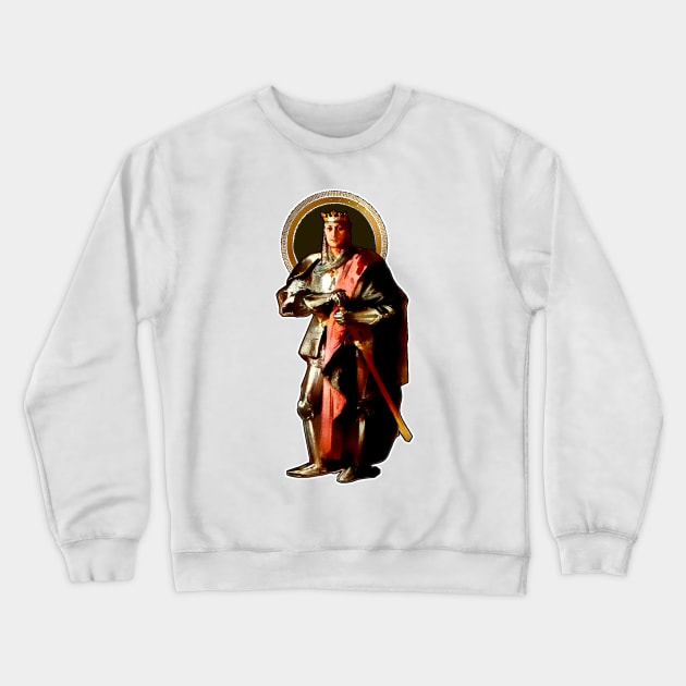 King knight with medieval war armor Crewneck Sweatshirt by Marccelus